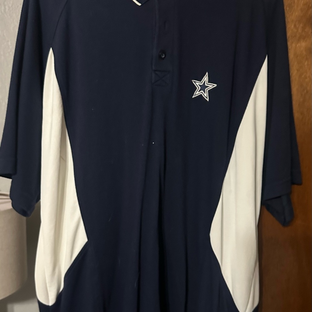 Navy and White Star Logo Polo Shirt